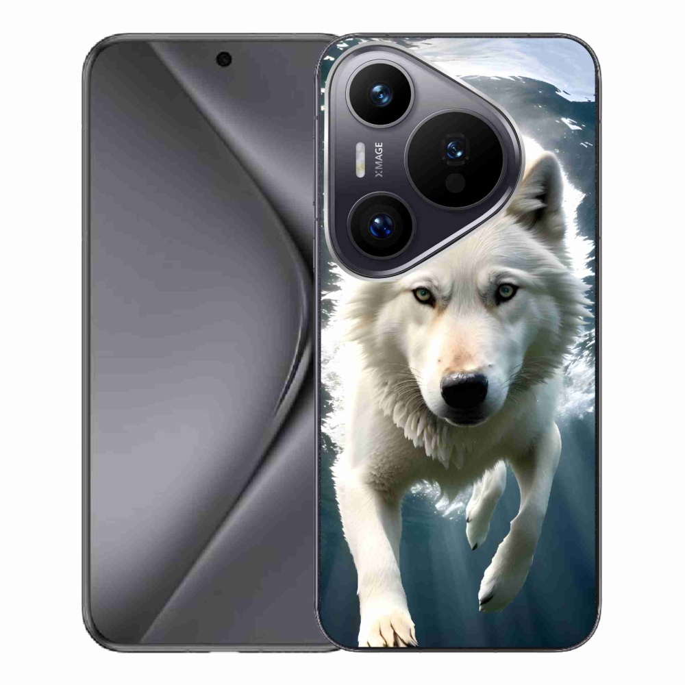 Gél borítás mmCase a Huawei Pura 70 Pro készülékhez - fehér farkas