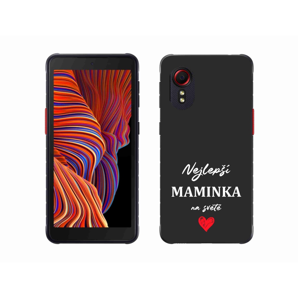 Gél borító mmCase Samsung Galaxy Xcover 5 - legjobb anya 1 fekete háttérrel