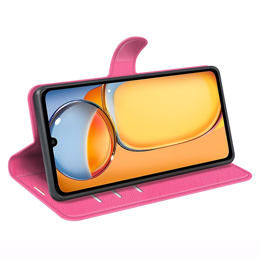 Litchi könyv tok Xiaomi Poco C65/Redmi 13C - rózsa