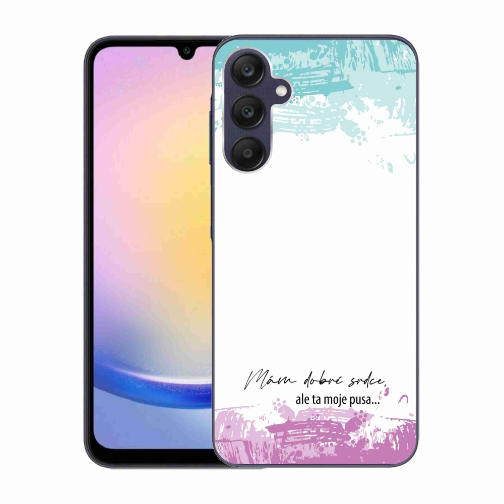 Gél borító mmCase Samsung Galaxy A25 5G - vicces szöveg 3 fehér háttérrel