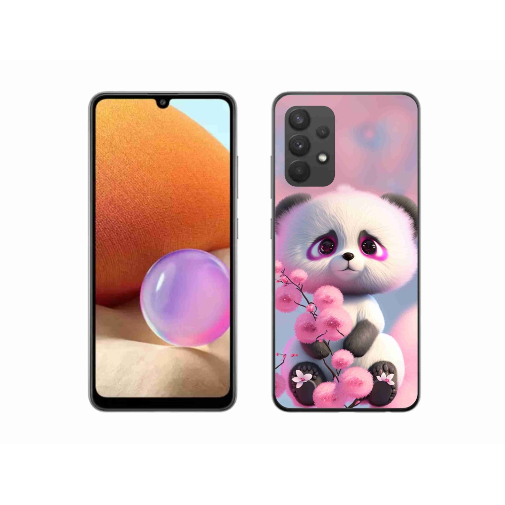 Gél borítás mmCase Samsung Galaxy A32 4G - aranyos panda 1