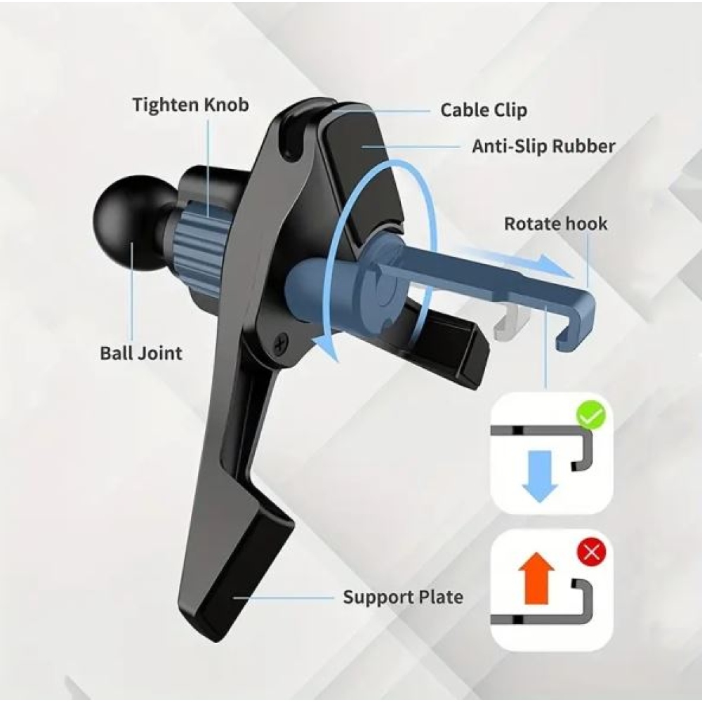 iPEAX autós tartó CLIP-2 - fekete