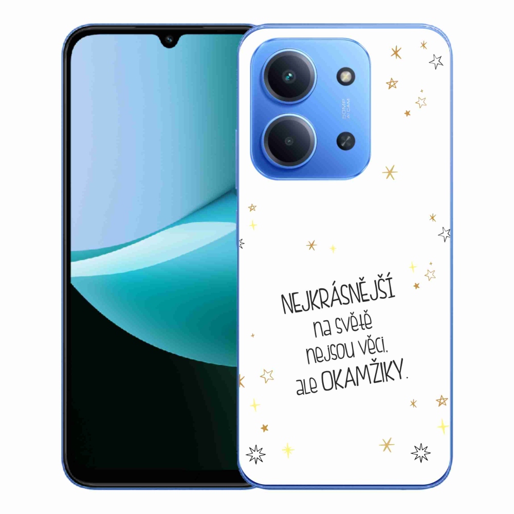 Gél borítás mmCase a Xiaomi Redmi 15C 4G/5G (173mm) - idézem 4 fehér háttérrel