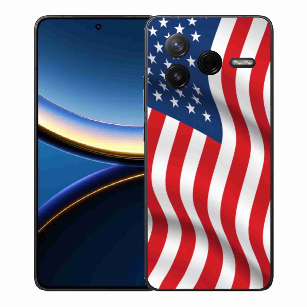 Gél borítás mmCase a Xiaomi Poco F7 Pro számára - amerikai zászló