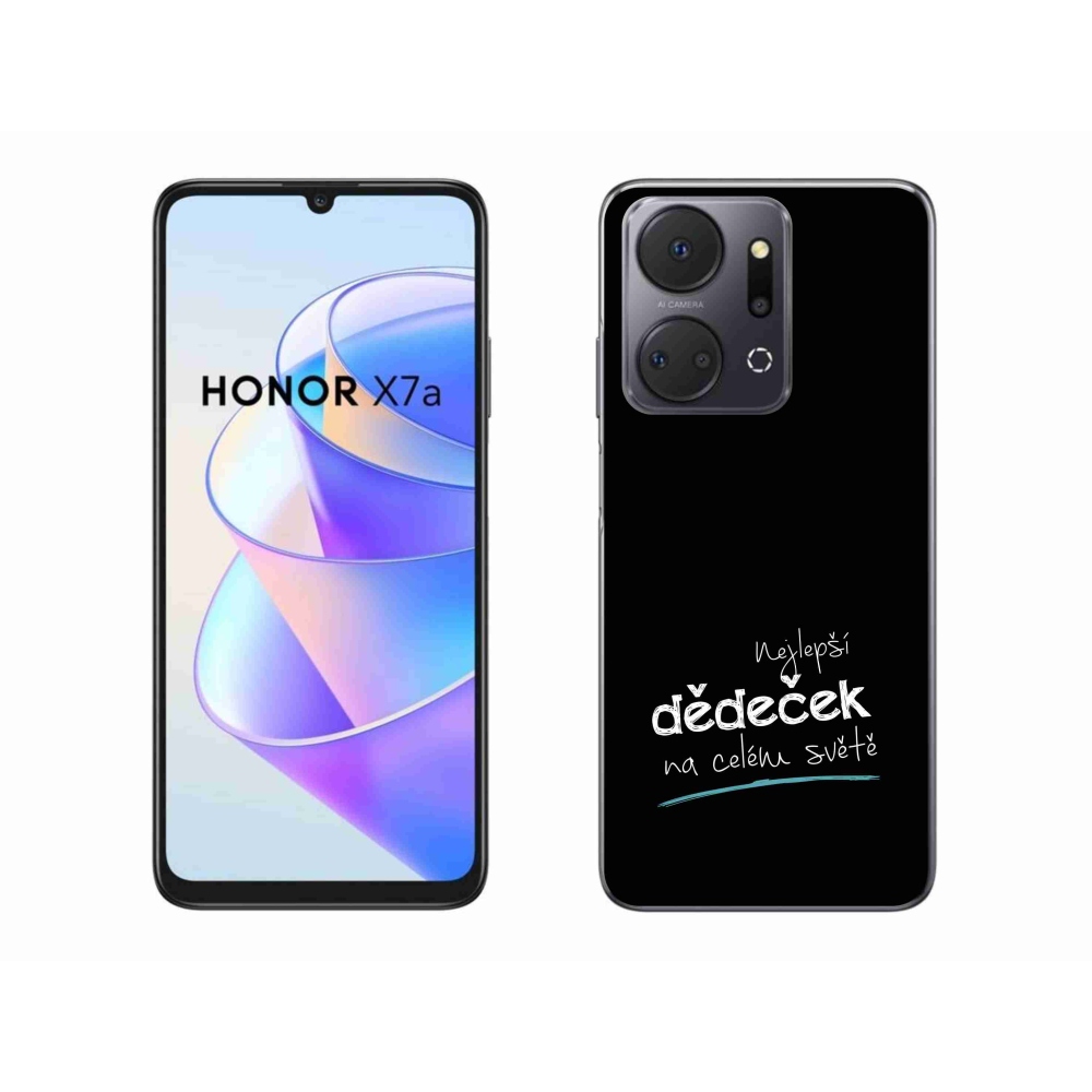 Gél borító mmCase a Honor X7a - a legjobb nagypapa 3 fekete háttérrel
