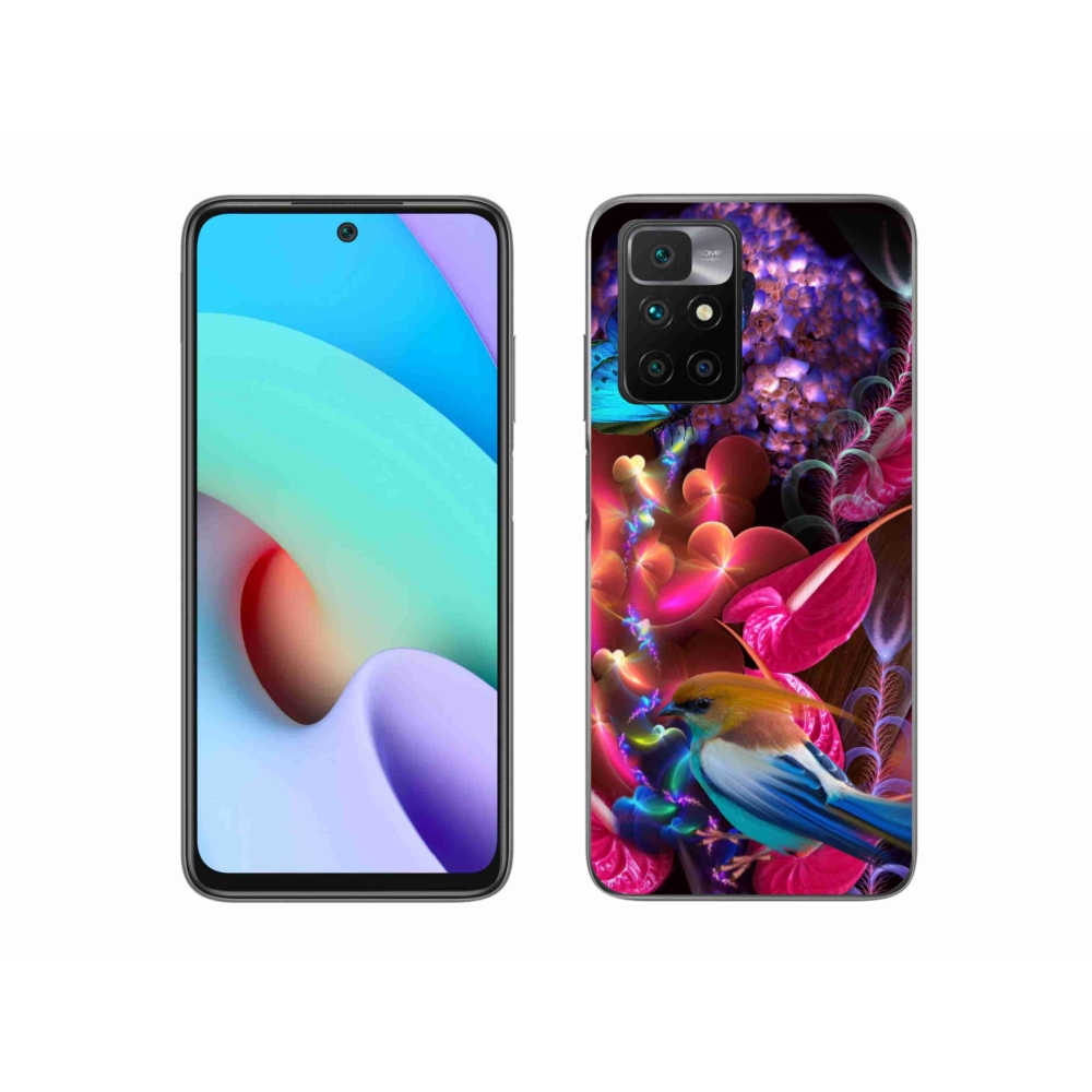 Zselés borítás mmCase a Xiaomi Redmi 10/Redmi 10 (2022) - színes virágokhoz