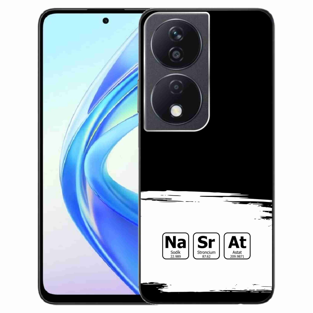 Gél borító mmCase a Honor X7b/Honor 90 Smart készülékhez - kémiai elemek fehér és fekete háttérrel