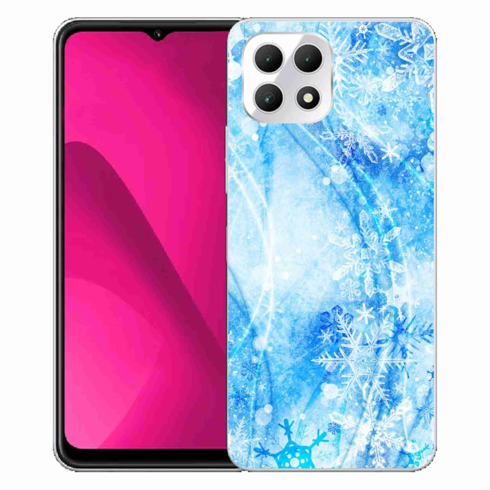 Zselés borítás mmCase a T-Mobile T Phone 2 készülékhez - hópelyhek