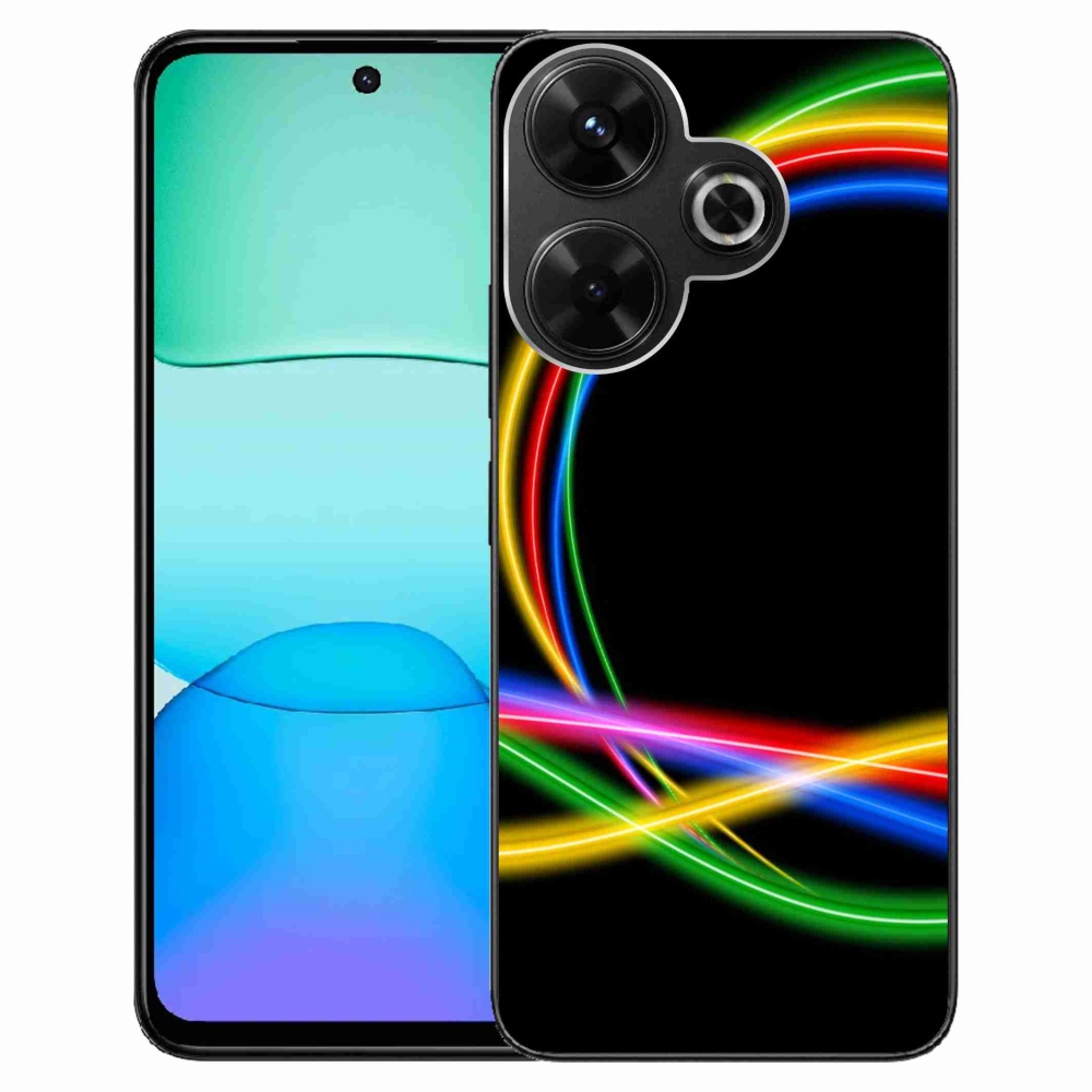 Gél tok mmCase a Xiaomi Redmi 13 4G/Poco M6 4G - neon körökhöz