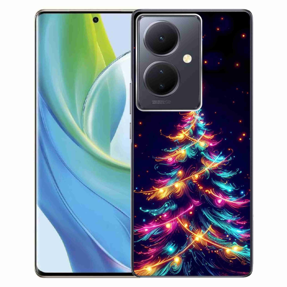 Gélburkolat mmCase a Vivo V29 Lite 5G-n - neon karácsonyfa