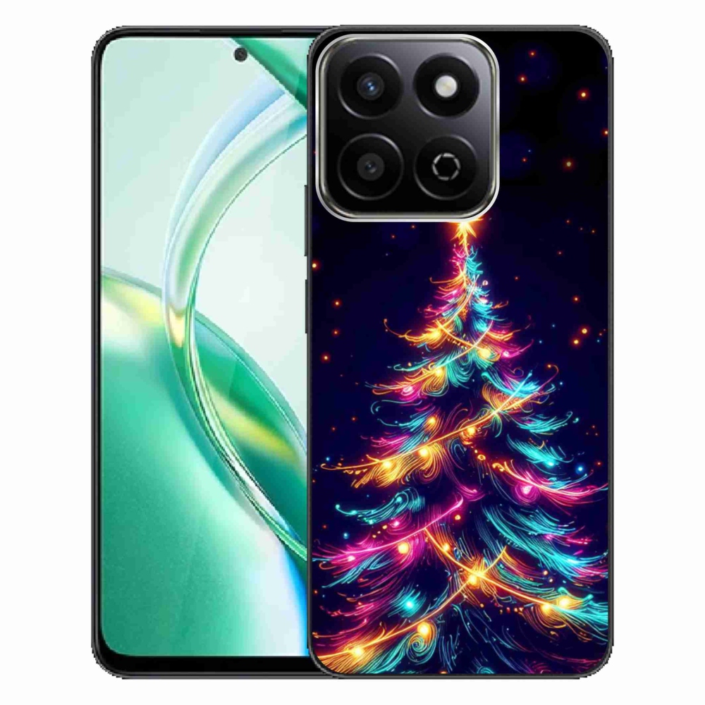 Zselés borítás mmCase a Honor 200 Smart 5G számára - neon karácsonyfa