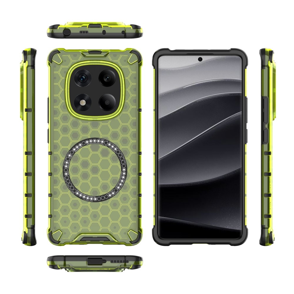 Mézédes tartós borítás MagSafe-val a Xiaomi Redmi Note 14 Pro-ra - zöld