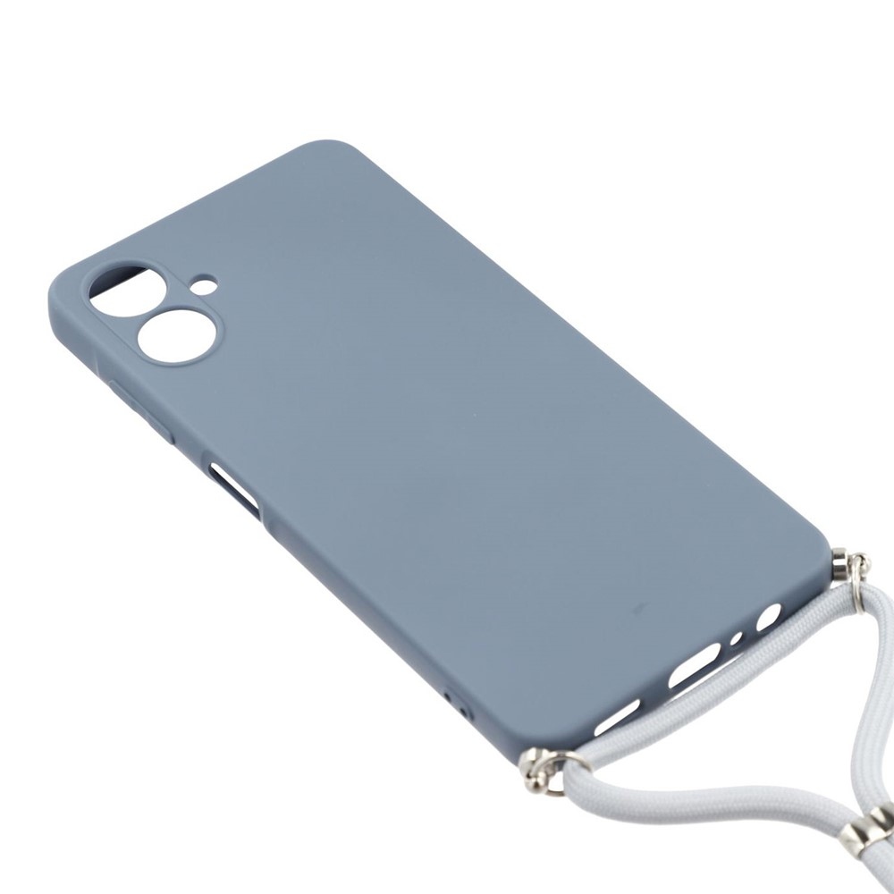 Bélés zselés tok húzózsinórral Samsung Galaxy A07 4G - szürke