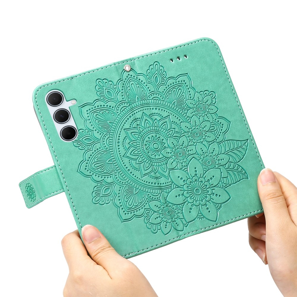 Mandala könyvtáska Samsung Galaxy A36 5G - teal színben