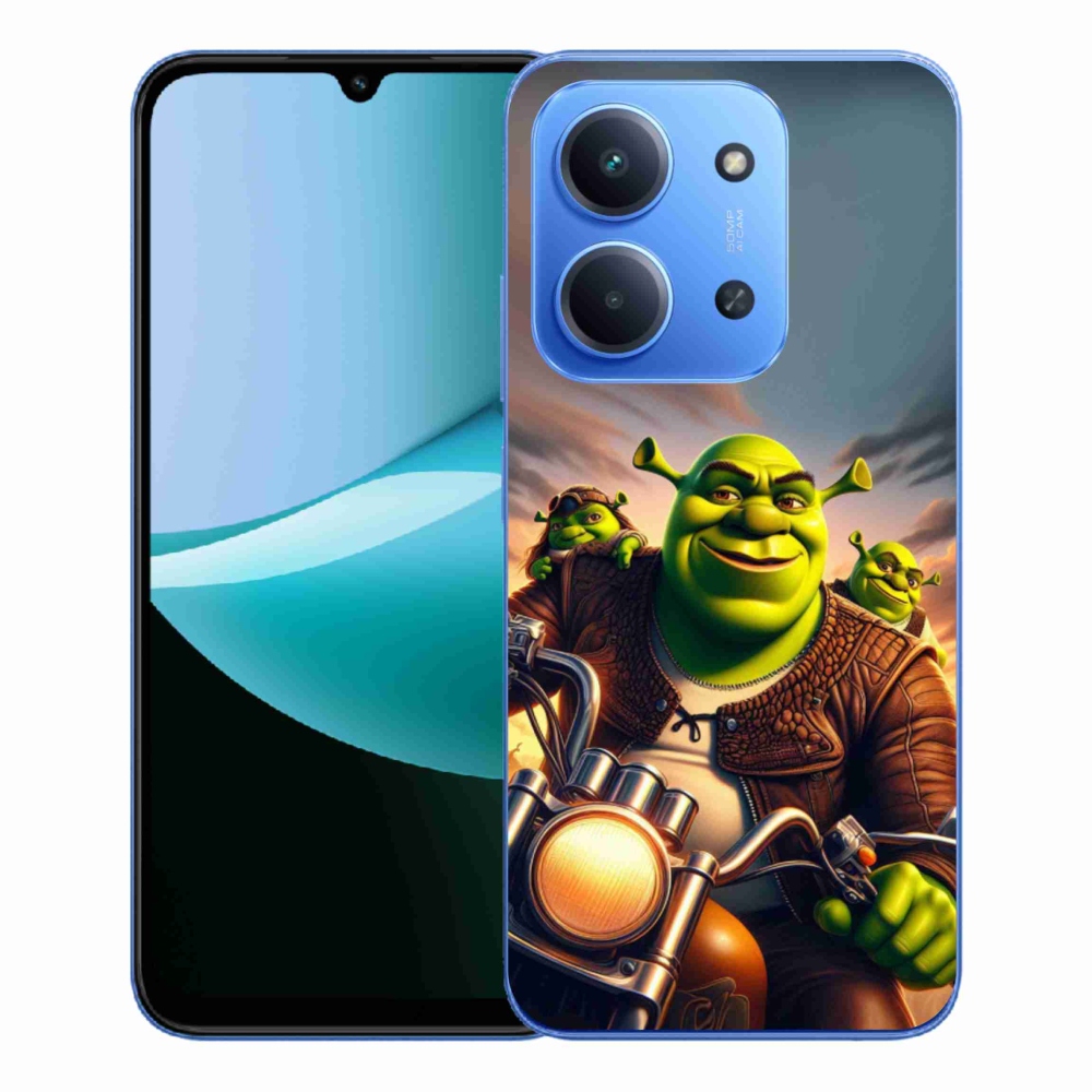 Gél borítás mmCase a Xiaomi Redmi 15C 4G/5G (173mm) - shrek egy motorkerékpárral