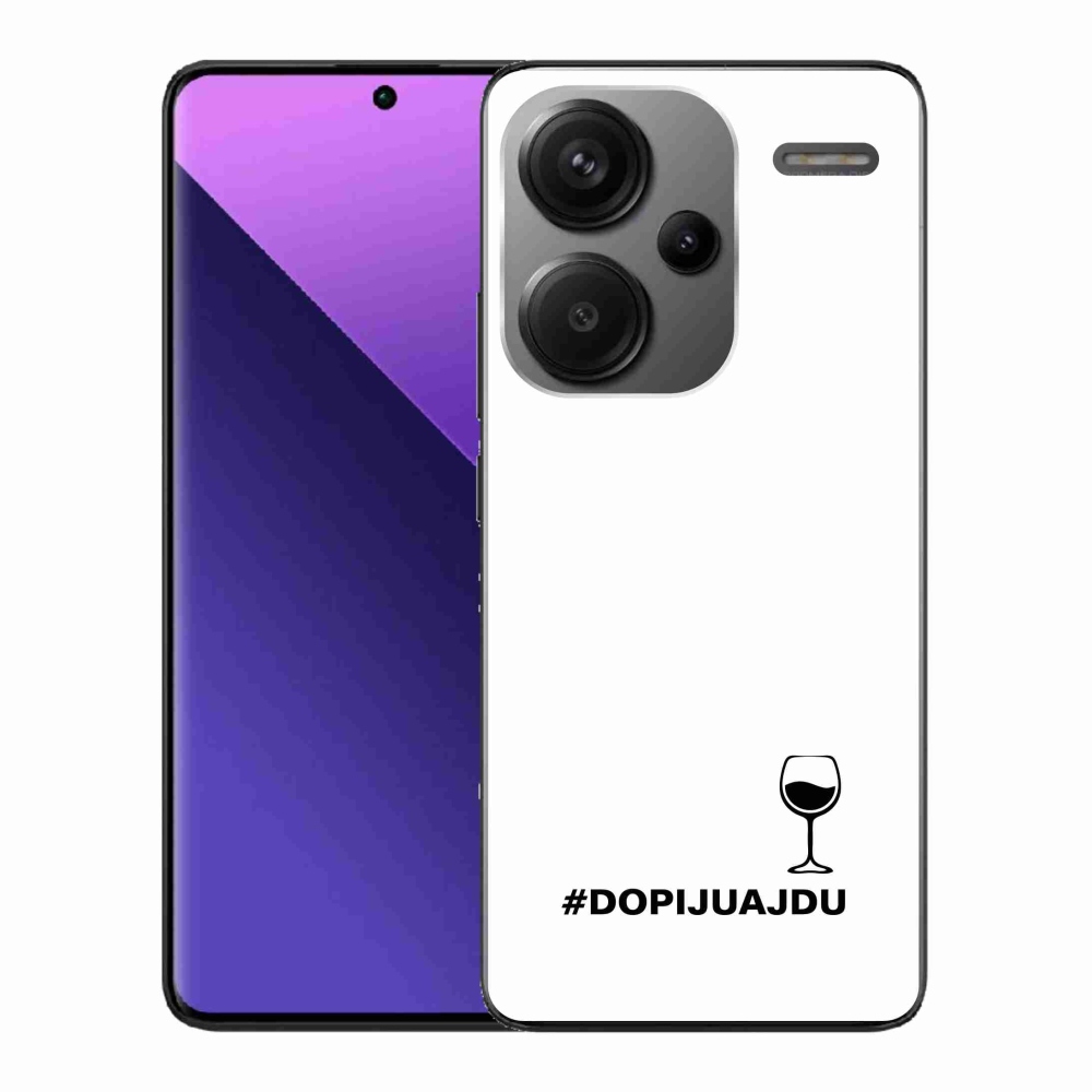 Gél borítás mmCase a Xiaomi Redmi Note 13 Pro+ 5G számára - bor motívum fehér háttérrel