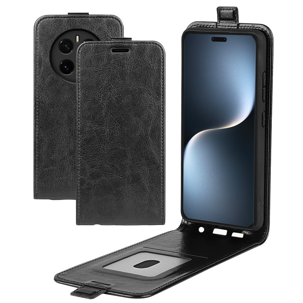 Függőleges könyvtáska Honor Magic 7 Pro 5G készülékhez - fekete