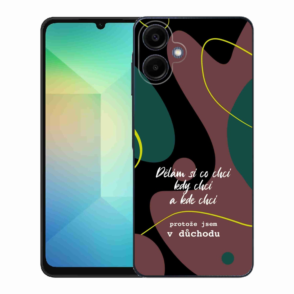 Gél borítás mmCase Samsung Galaxy A06 4G - vicces szöveg 10 fekete háttér