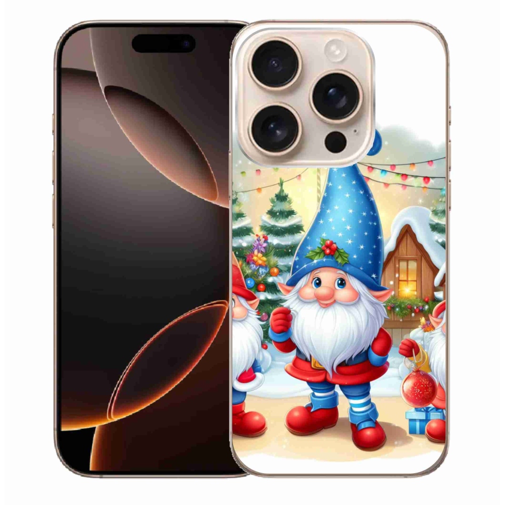 Zselés borítás mmCase iPhone 16 Pro Max készülékhez - Karácsonyi manók