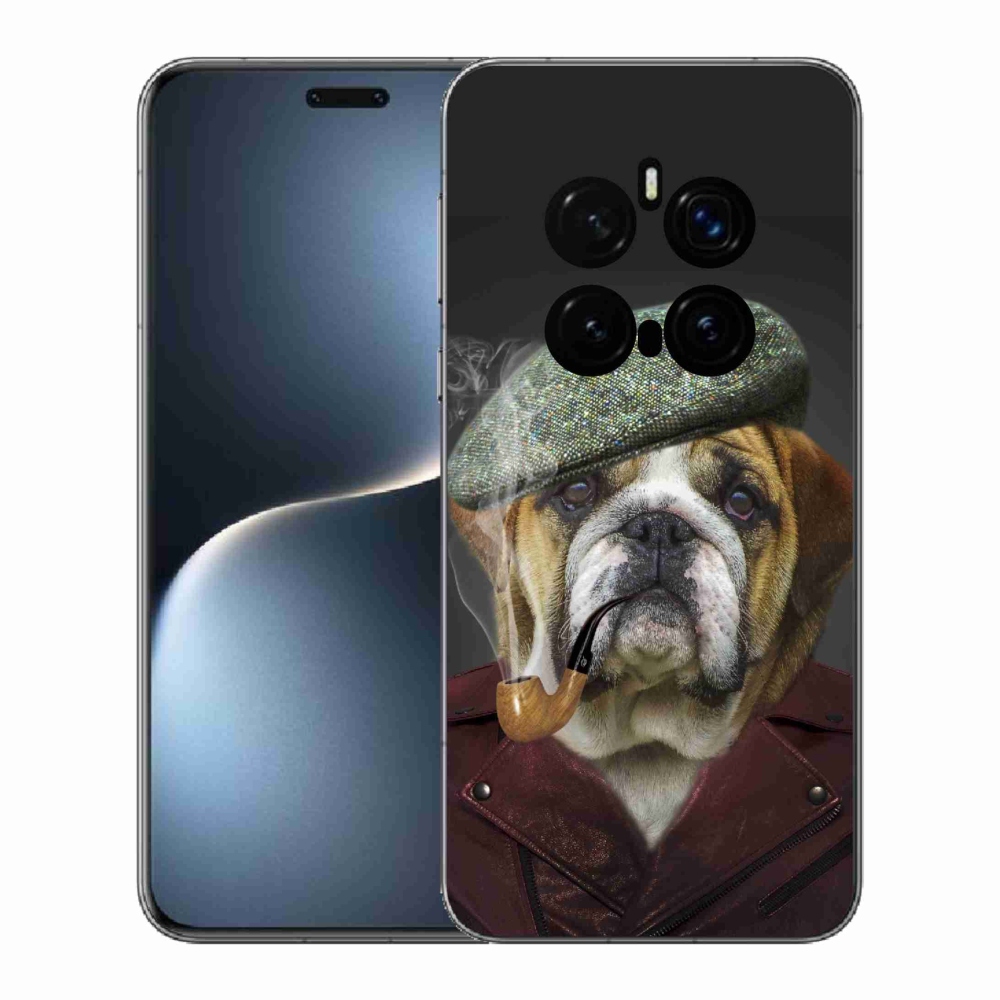 Zselés borítás mmCase a Honor Magic 7 Pro 5G számára - kutya csővel