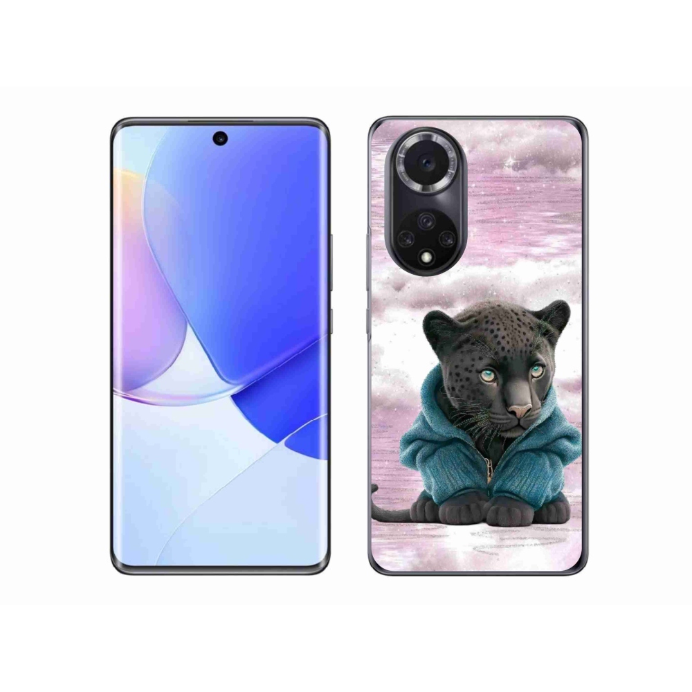 Gél borítás mmCase a Huawei Nova 9-hez - fekete párduc pulóverben