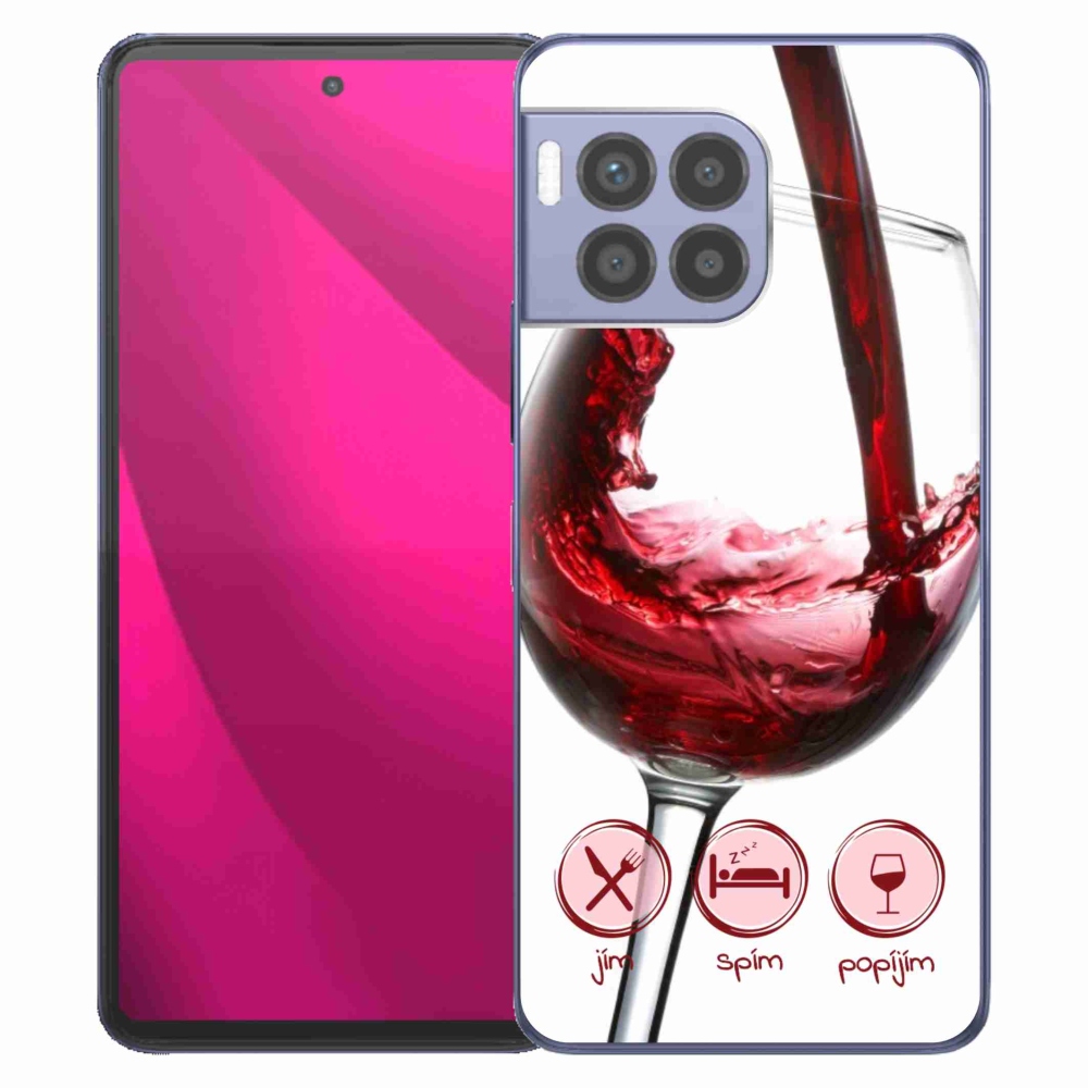 Zselés borítás mmCase a T-Mobile T Phone 2 Pro készülékhez - borospohár piros