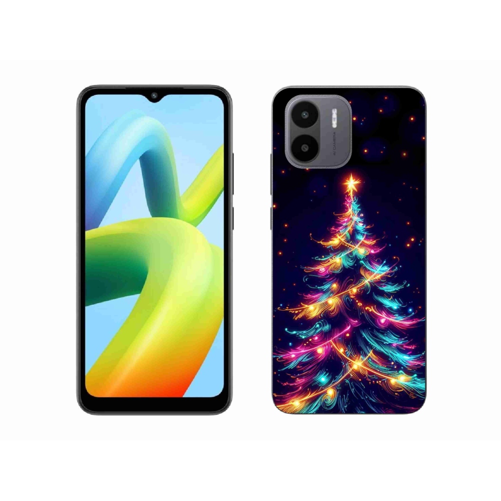 Gél borítás mmCase a Xiaomi Redmi A1/Redmi A2 - neon karácsonyfa számára