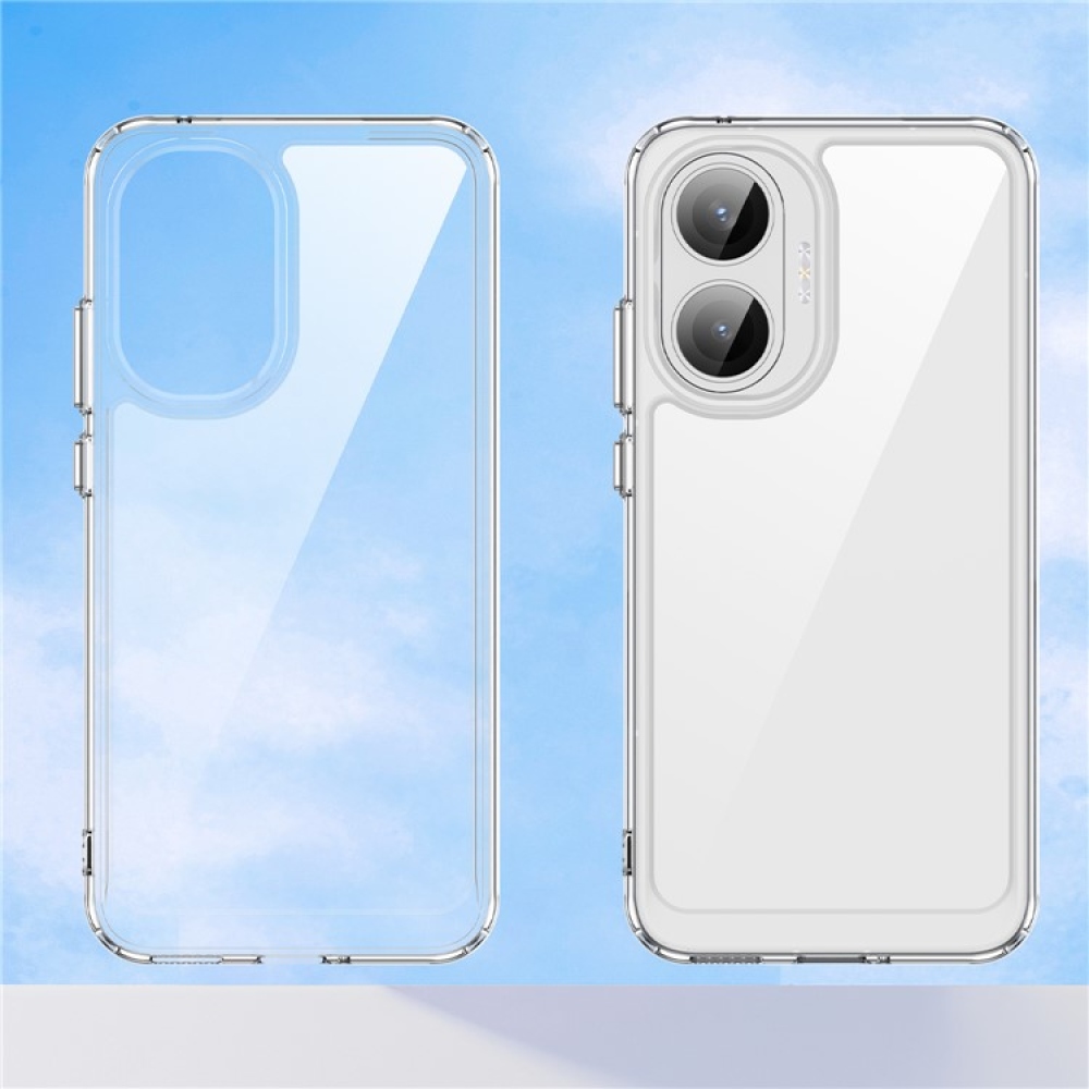 Gél tok rögzített hátlappal a Xiaomi Poco F7 5G-n - átlátszó