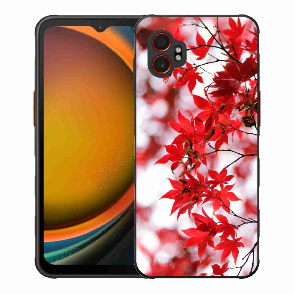 Zselés borítás mmCase Samsung Galaxy Xcover 7 Pro készülékhez - piros levelek