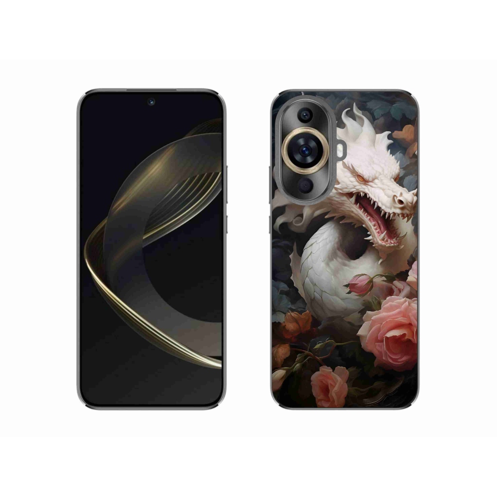 Gél borítás mmCase a Huawei Nova 11 - fehér sárkányon