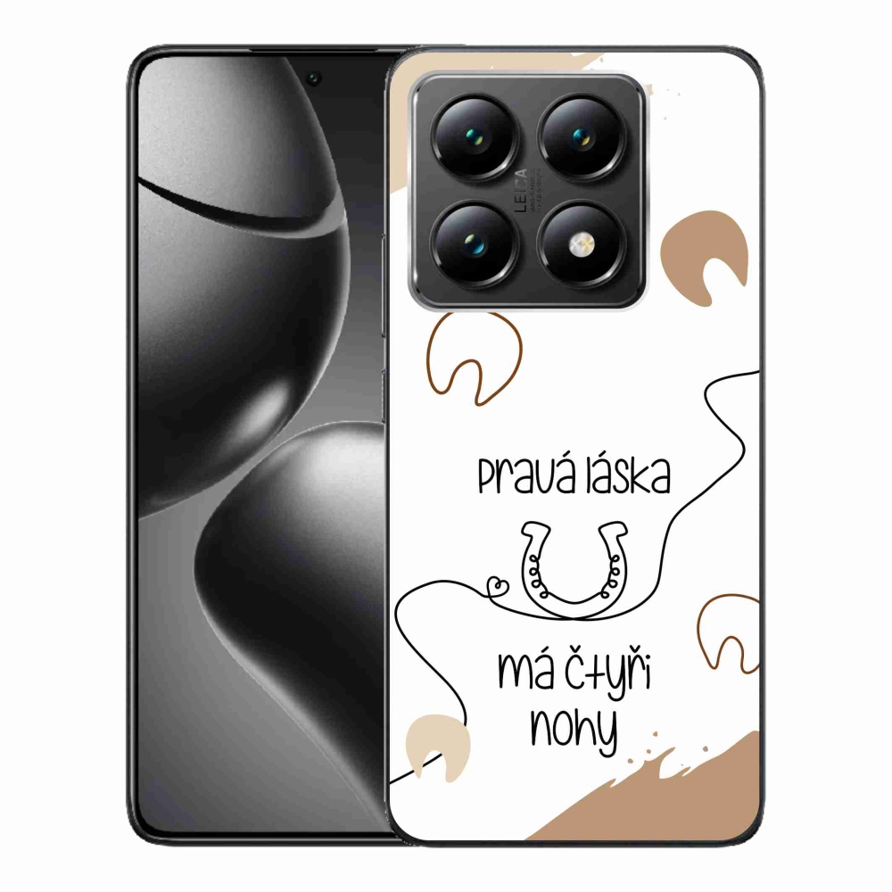 Gél borító mmCase a Xiaomi 14T-hez - ló motívum fehér háttérrel