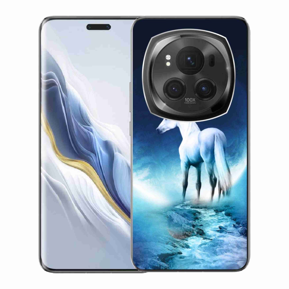 Zselés borítás mmCase a Honor Magic 6 Pro 5G készülékhez - fehér egyszarvú