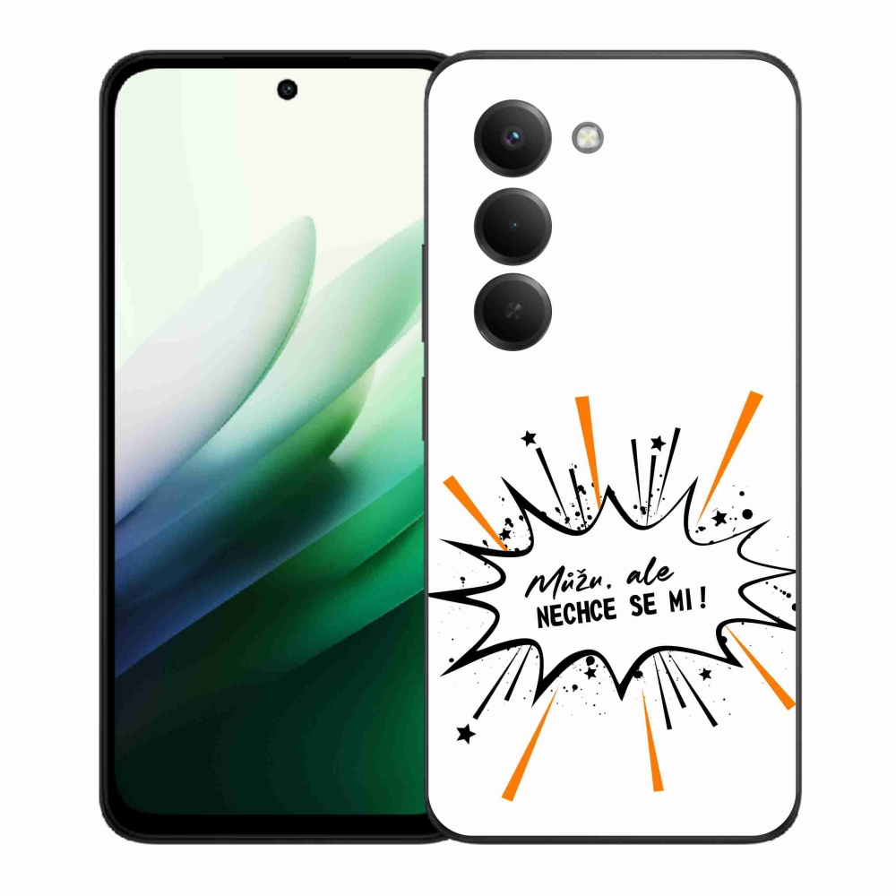 Gél borító mmCase a Xiaomi Redmi 15 5G-hez - vicces szöveg 11 fehér háttérrel