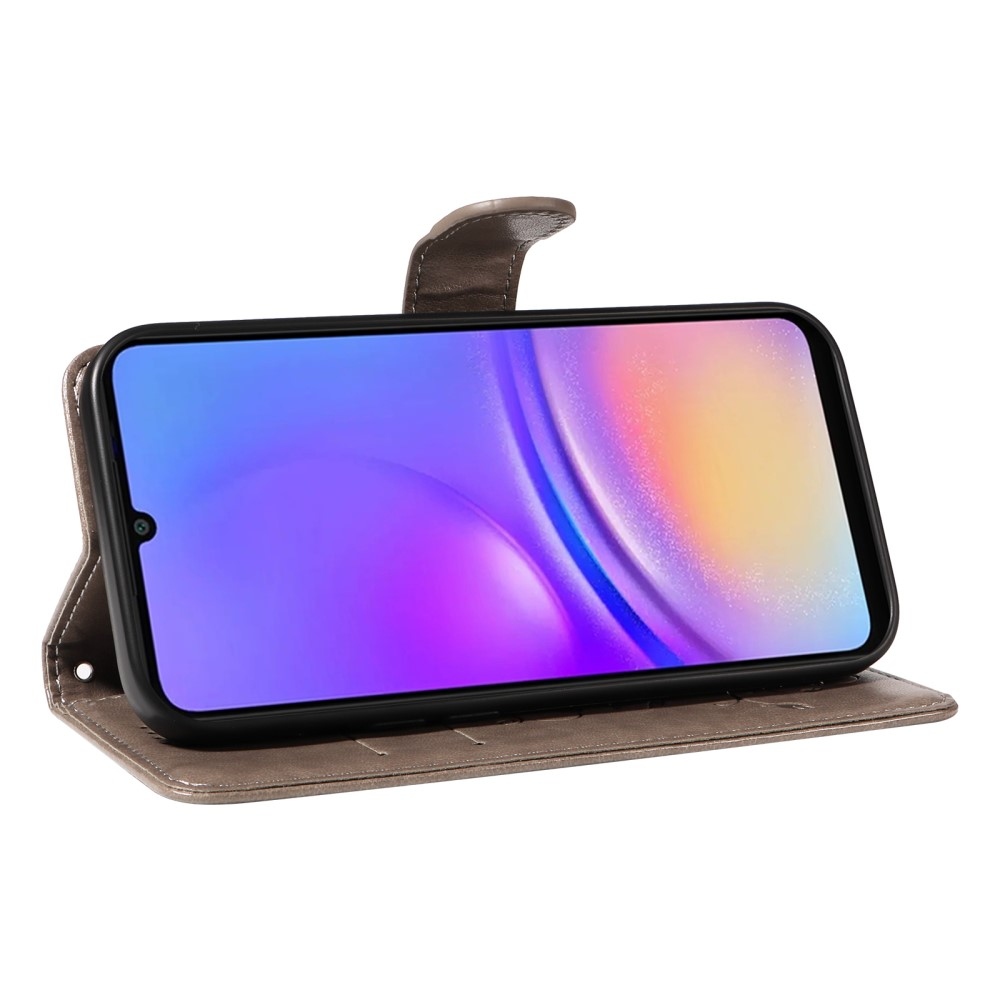 Virágos könyv tok Samsung Galaxy A06 4G készülékhez - szürke