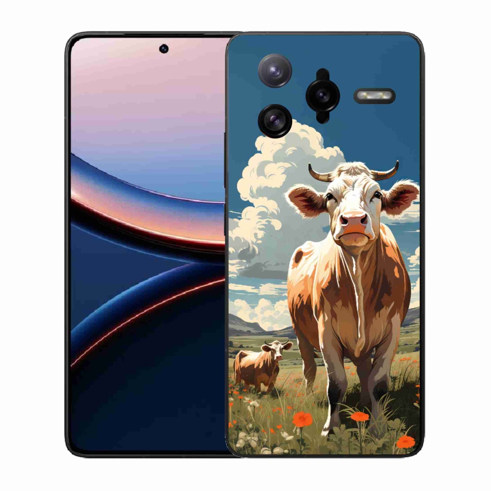 Gél borítás mmCase a Xiaomi Poco F7 Ultra számára - tehenek a réten