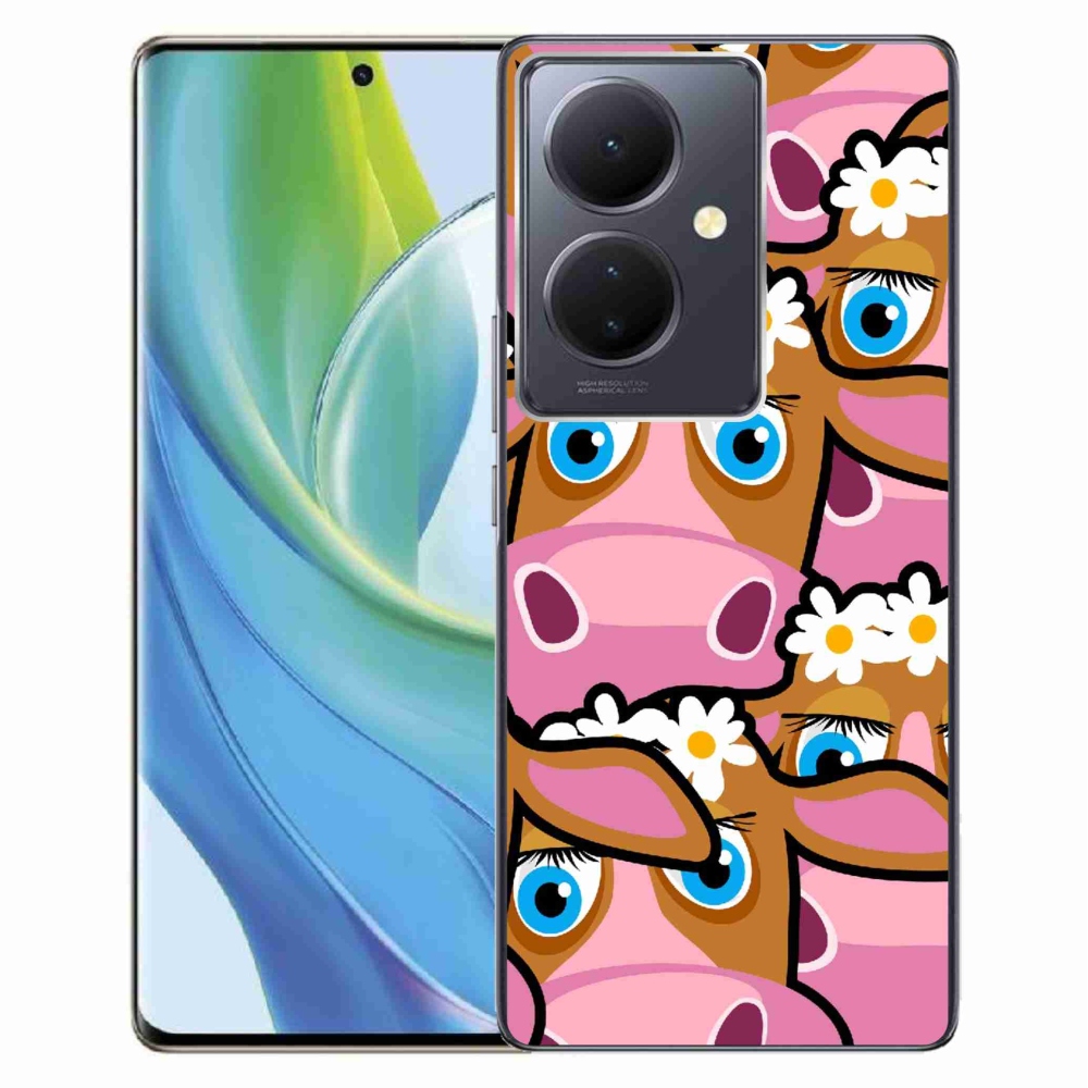 Gél borítás mmCase a Vivo V29 Lite 5G készülékhez - karikatúrás tehenek