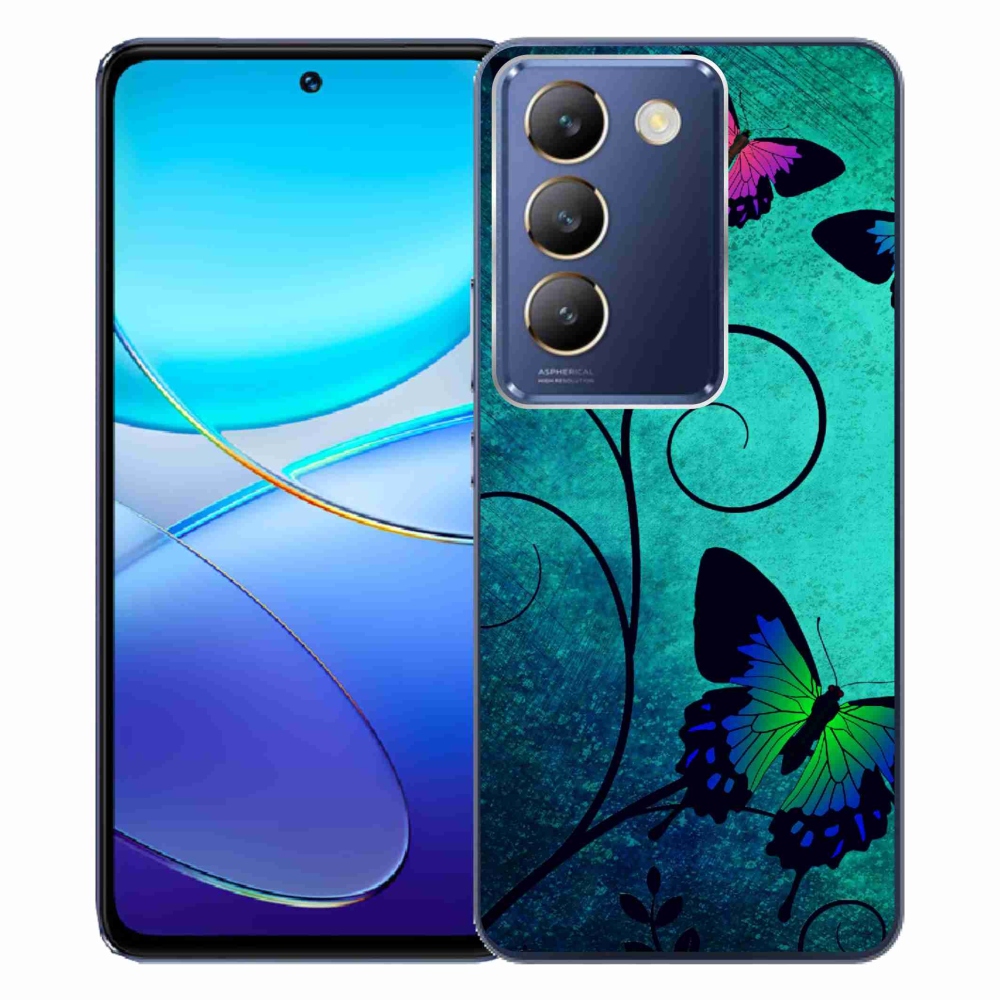 Gél borítás mmCase a Vivo V40 SE 4G/5G készülékhez - színes pillangók