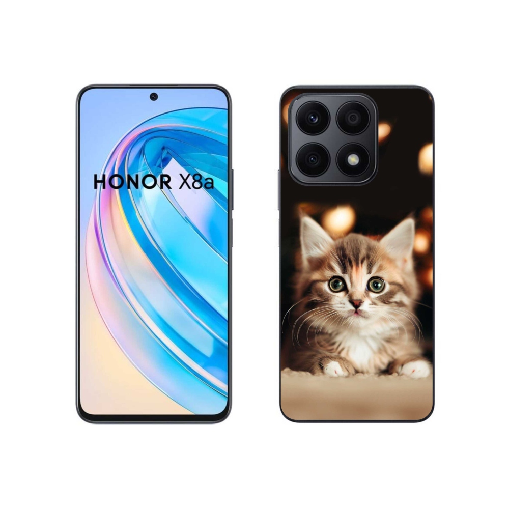 Gél borítás mmCase a Honor X8a számára - aranyos cica 2