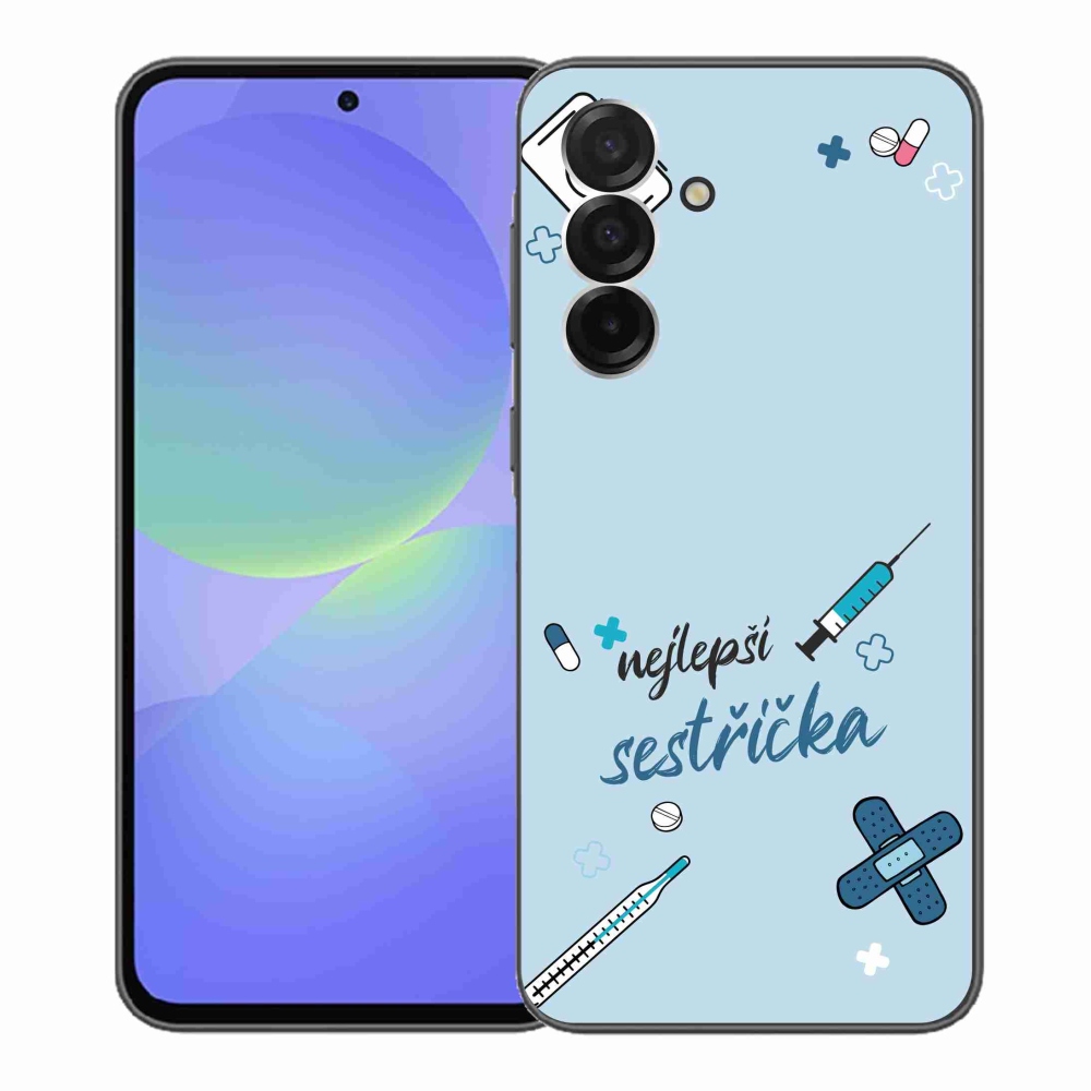 Gél borító mmCase Samsung Galaxy A36 5G - legjobb kishúg kék háttérrel