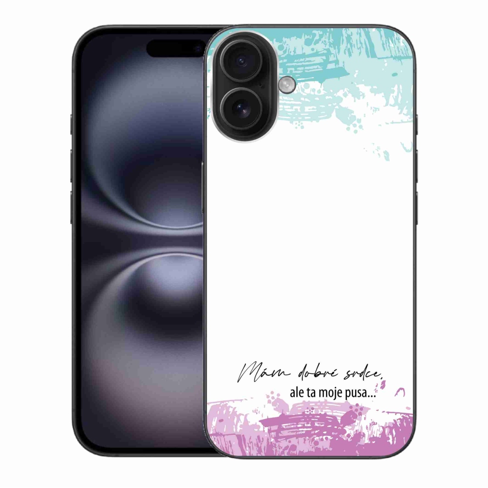 Gél borítás mmCase iPhone 16 Plus készülékhez - vicces szöveg 3 fehér háttér