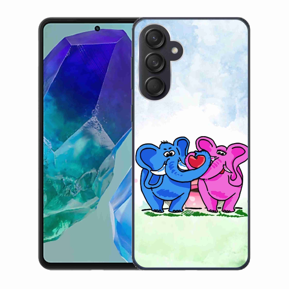 Gél borítás mmCase Samsung Galaxy M55 5G - szerelmes elefántok