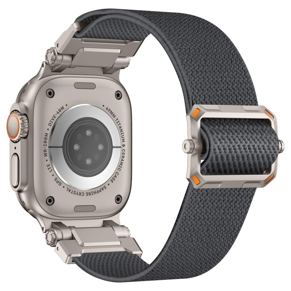 Titán nejlon szíj Apple Watch Ultra/Ultra 2 49mm/SE/SE 2022/2023 44mm/10 46mm/9/8/7 45mm/6/5/4 44mm/3/2/1 42 mm - szürke