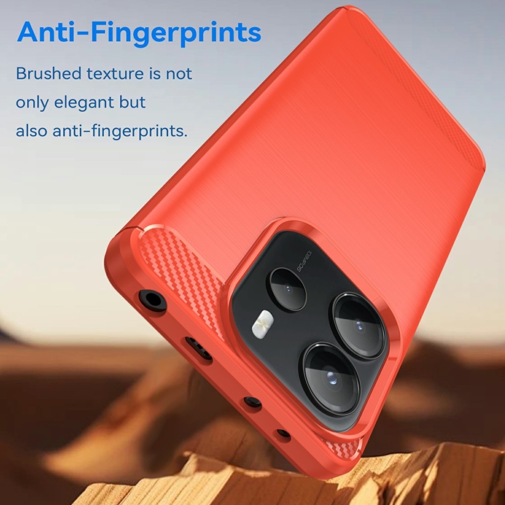 Szénálló zselés tok Xiaomi Redmi Note 14-hez - piros