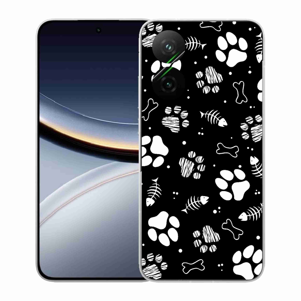 Gél borítás mmCase a Xiaomi Poco F7 5G-hez - kutyamancsok