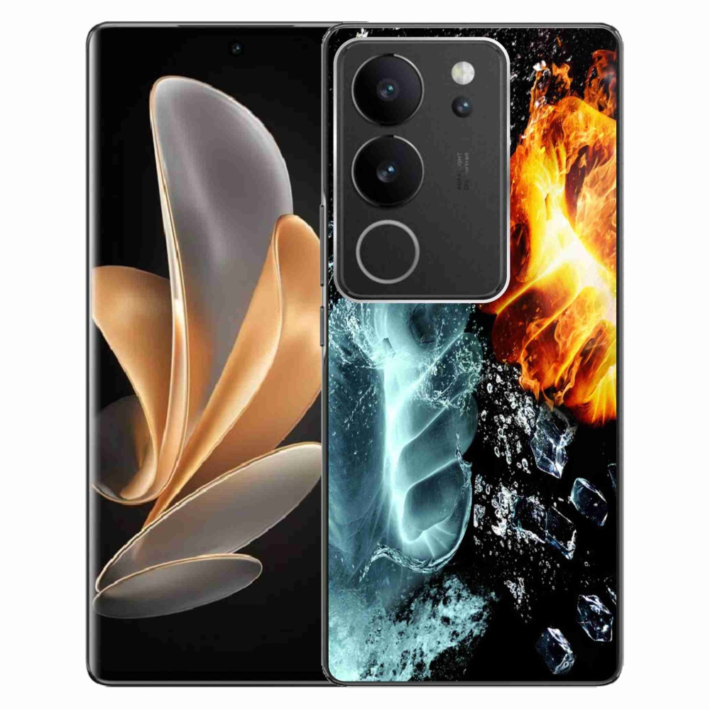 Zselés borítás mmCase a Vivo V29 5G-hez - víz és tűz