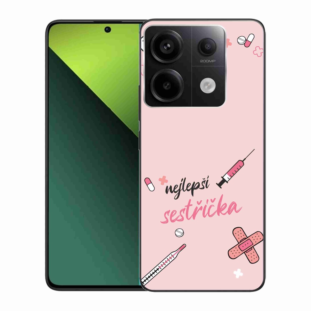 Gél borító mmCase a Xiaomi Redmi Note 13 Pro 5G/Poco X6 5G számára - legjobb kishúg rózsaszín háttérrel