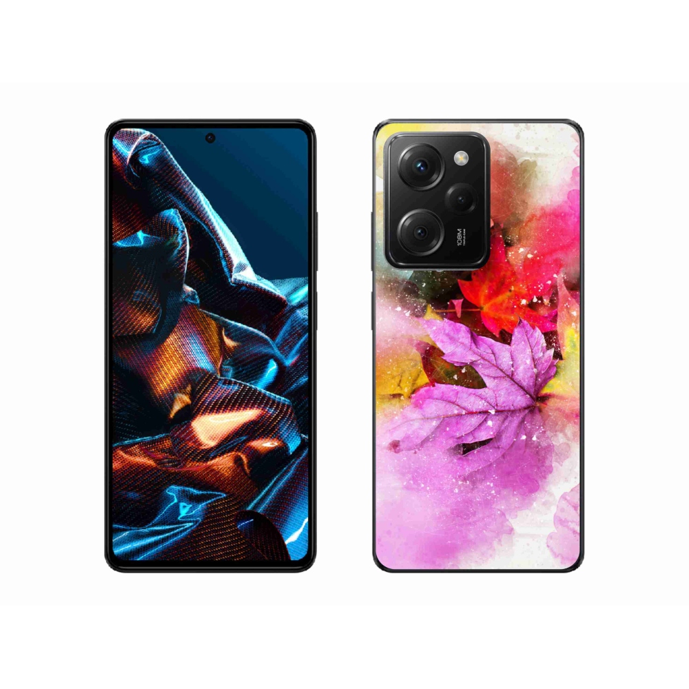 Gél borítás mmCase a Xiaomi Poco X5 Pro 5G számára - színes levelek