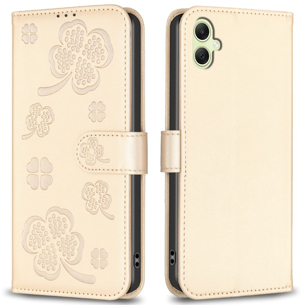 Clover könyv tok Samsung Galaxy A06 4G készülékhez - arany színben