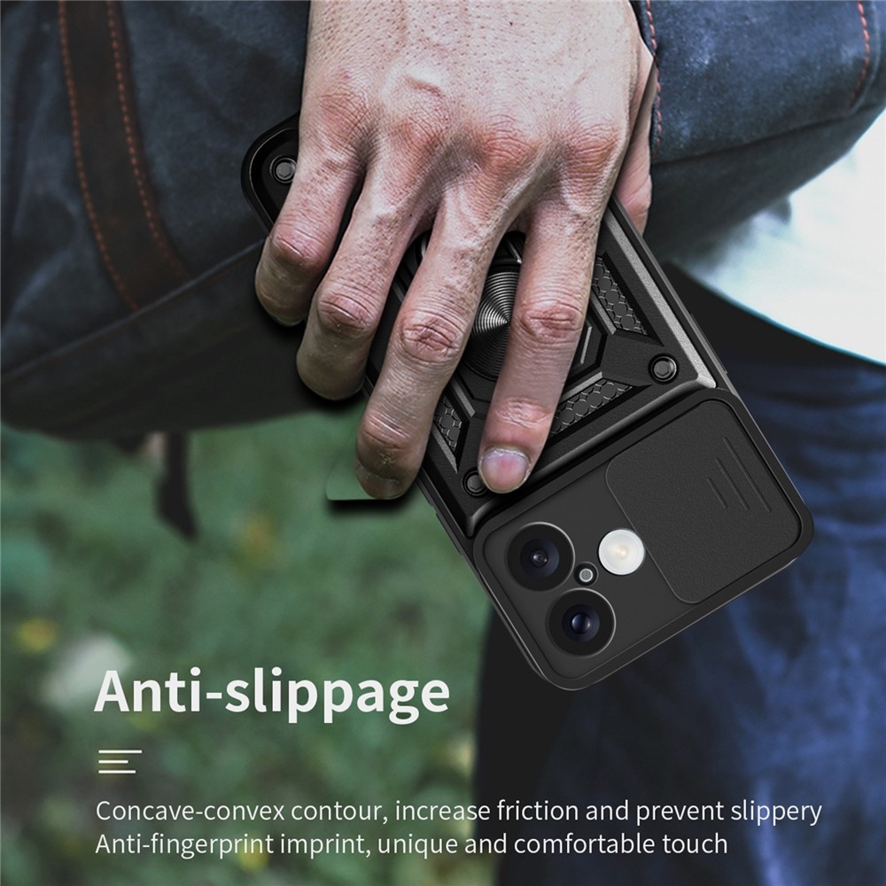 Ring tartós borító iPhone 17 készülékhez - Fekete