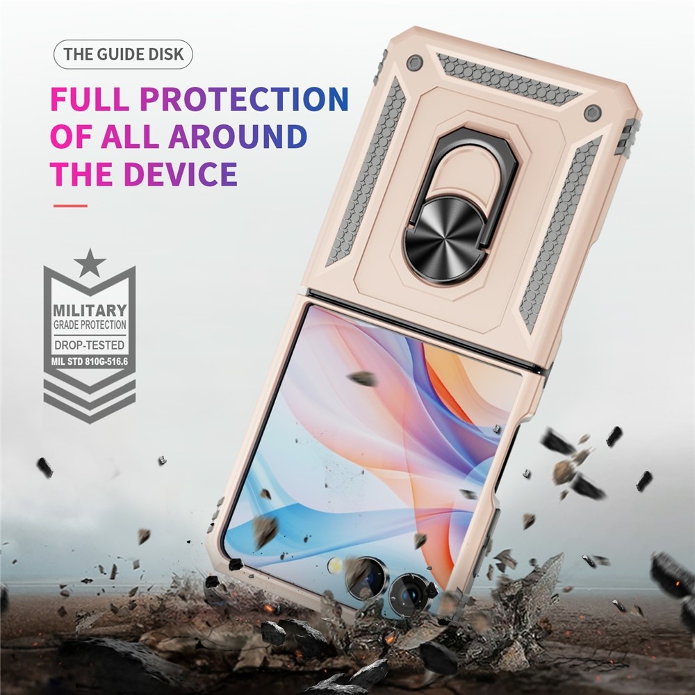 Gyűrűálló borítás Samsung Galaxy Z Flip7 5G készülékhez - bézs színű